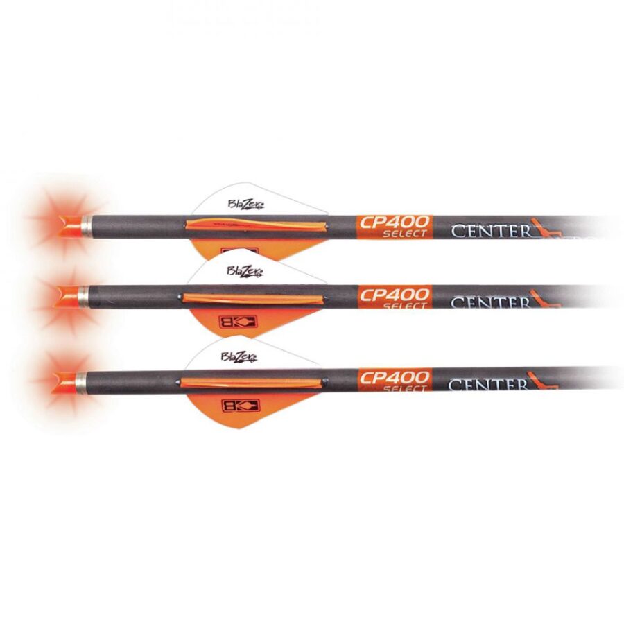 AXCP4SLN3PK : CP400 Select Carbon Arrow Three Pack 400-Grain 20-Inch Carbon w/ Orange Lighted Nock