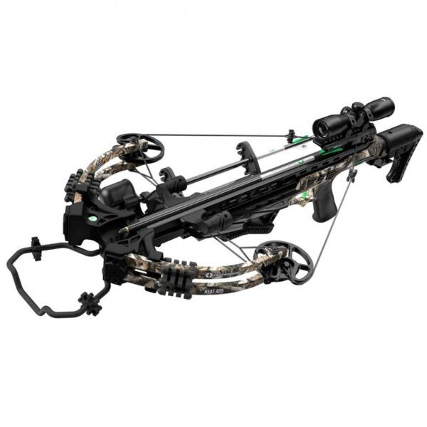 AXCH200FCK : Heat™ 425 Compound Crossbow w/ 3x 20″ Carbon 4×32 Scope Quiver Rail Lube & Rope Cocker