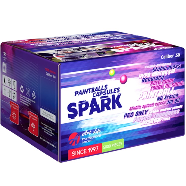 Spark 50 cal – Red Shell, Pink Fill