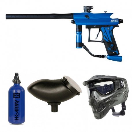 Azodin Kaos 3 Paintball Gun Package - Dust Blue/Dust Black