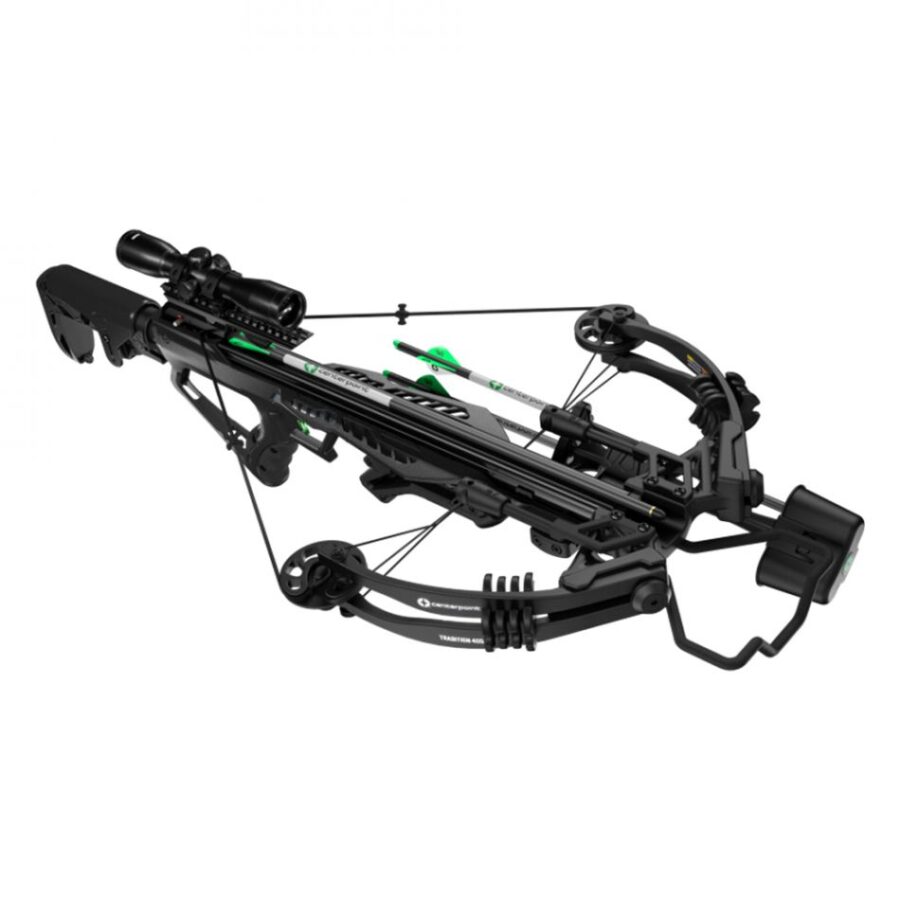 100LB CROSSBOW RIFLE W/ RED DOT SIGHT AND FISHING KIT