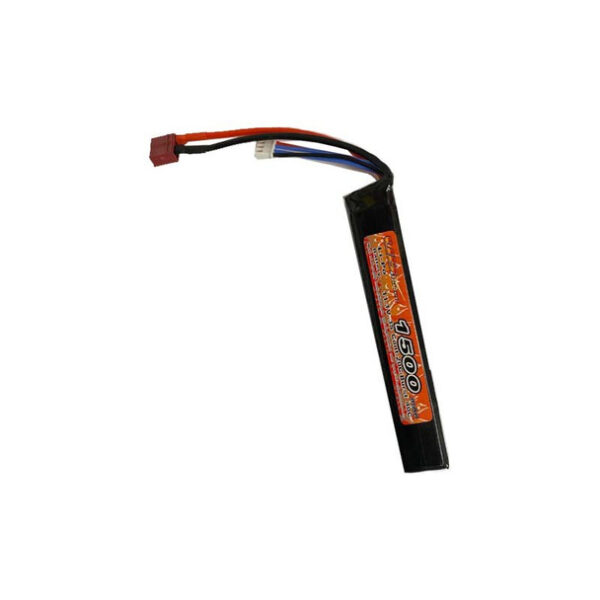 11.1V 1500 mAh 20C LiPO Stick Deans Airsoft Battery