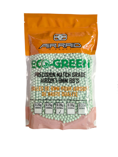 Air Raid 0.28g BIO Airsoft BBs Light Green 1KG