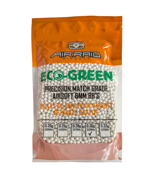 Air Raid 0.30g BIO Airsoft BBs White 1KG Bag (3330ct)