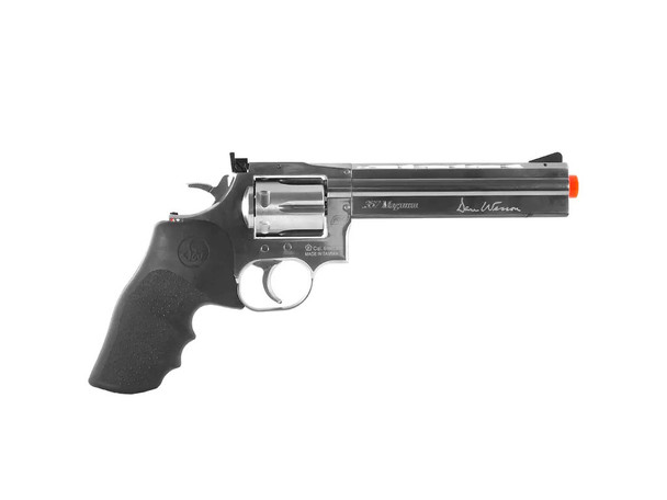 Dan Wesson 715 Airsoft Revolver 6" Silver Orange Tip