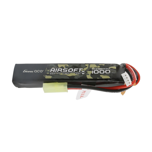 Gens Ace 11.1V 1000 mAh 25C Li-Po Stick Airsoft Battery