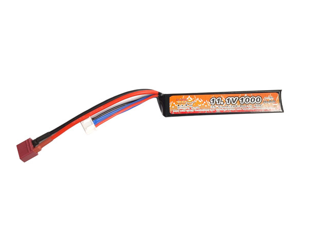 11.1V 1000mAh 20C Li-Po Stick Airsoft Battery Deans